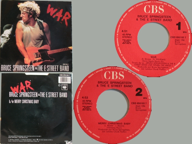 Bruce Springsteen - WAR / MERRY CHRISTMAS BABY